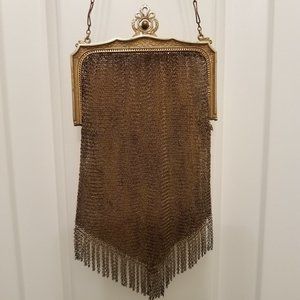 German silver metal mesh purse